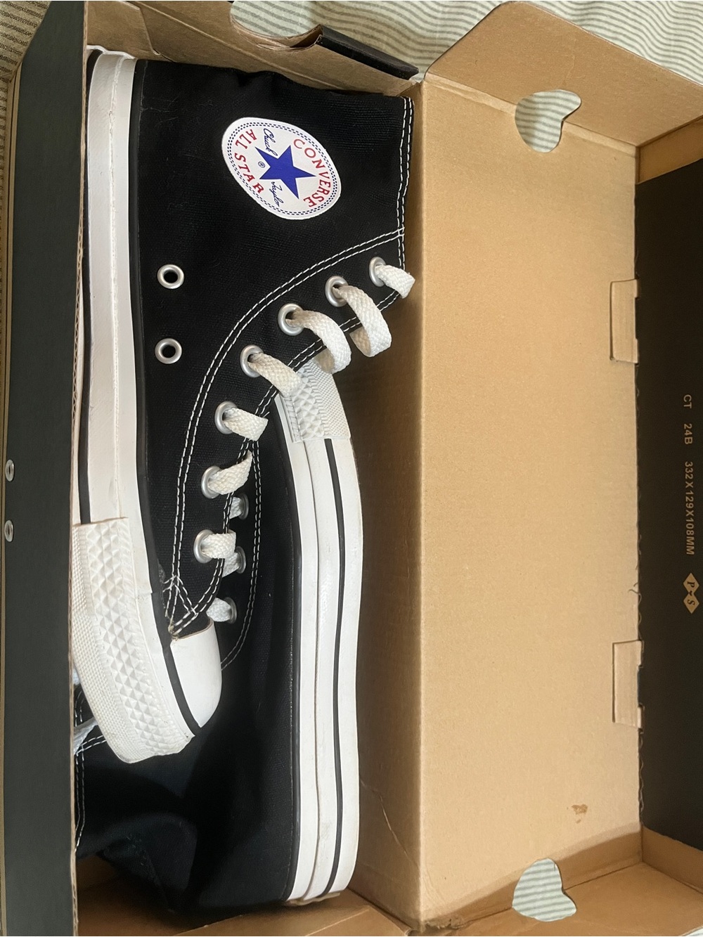 Converse M9160 Black All Star Shoe Box Label - Size 5 MEN'S